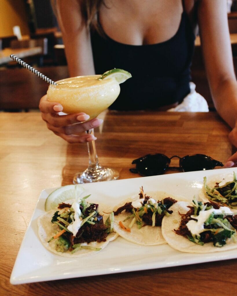 Tacos and margaritas at Snakes and Lattes Tempe